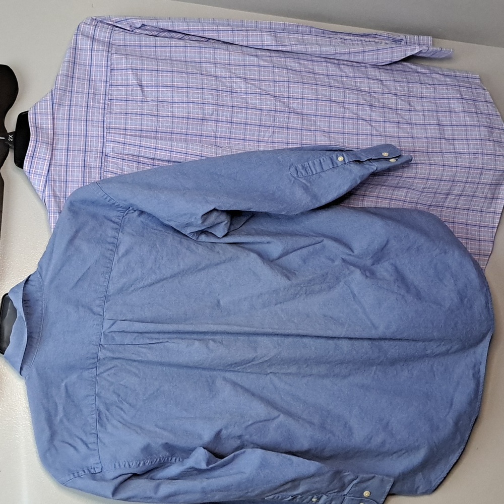 Nautica Blue and Stafford Purple Men's Button Down Dress Shirt Bundle - Picture 11 of 12